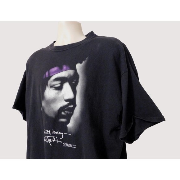 Jimi Hendrix Tee Shirt Vintage 2004 2X Black Face the Truth Today Zion Cotton - Picture 4 of 7